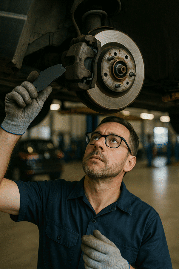 Checking the brake pads