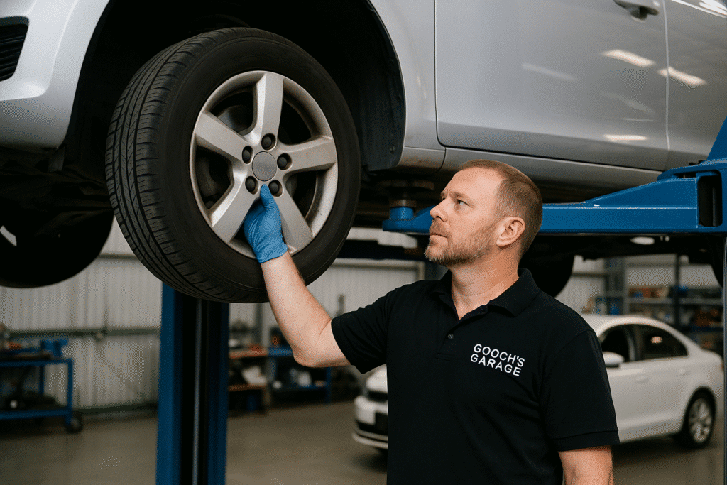 Inspecting the tyres
