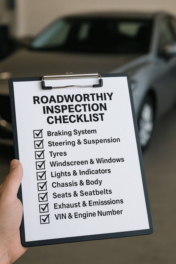 Roadworthy inspection checklist