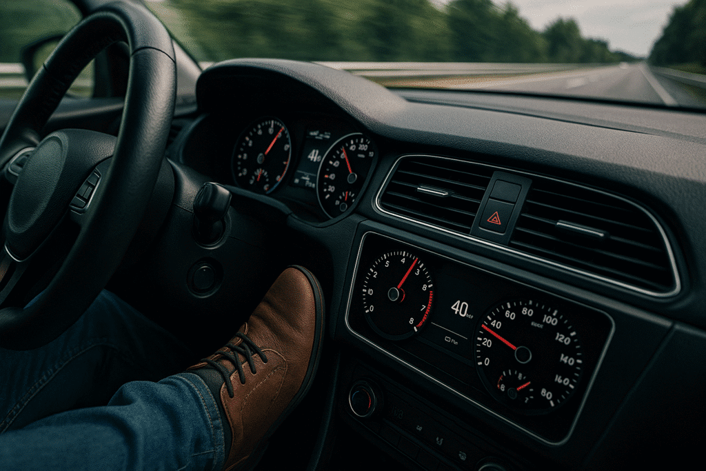 Stepping on the clutch
