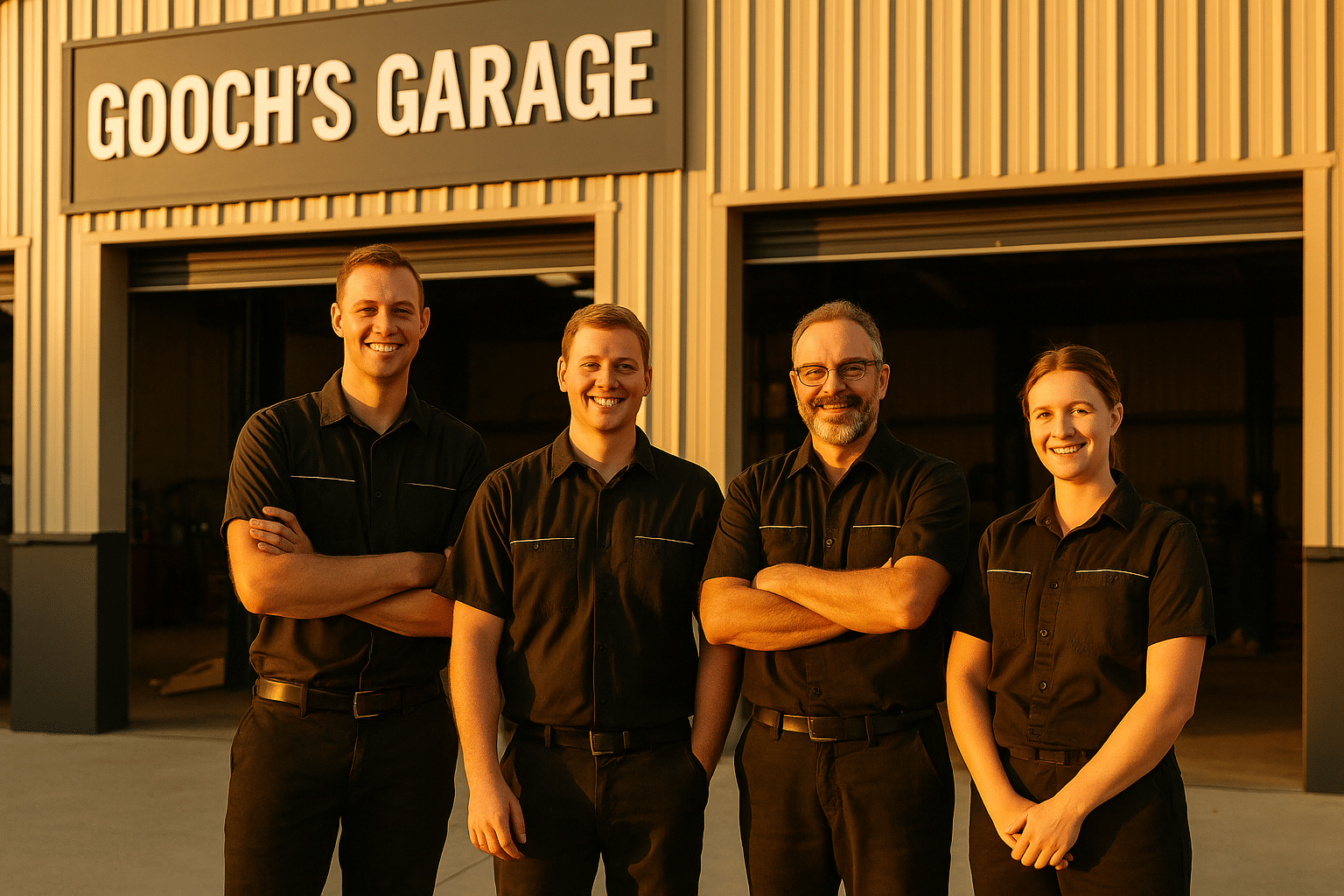 Friendly team of professional auto mechanics