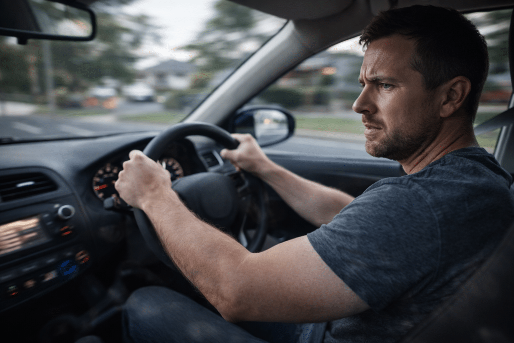 Driver experiencing steering vibration while turning the car.